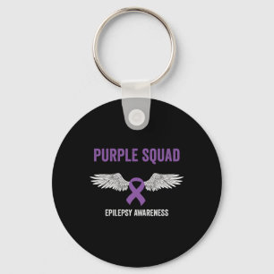 Epilepsy Awareness Purple Ribbon - Epilepsy Awaren Keychain