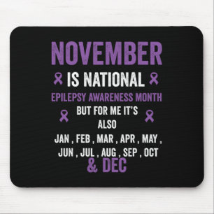 Epilepsy awareness purple ribbon - epilepsy awaren mouse pad