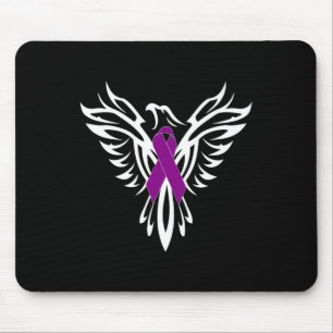 Epilepsy Awareness Purple Ribbon Phoenix Mouse Pad
