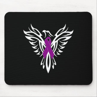 Epilepsy Awareness Purple Ribbon Phoenix Mouse Pad