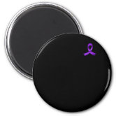 Epilepsy Awareness Purple Ribbon Magnet