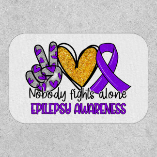 Epilepsy Awareness Purple Ribbon Support Patch