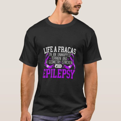 Epilepsy Awareness Purple Ribbon  T_Shirt