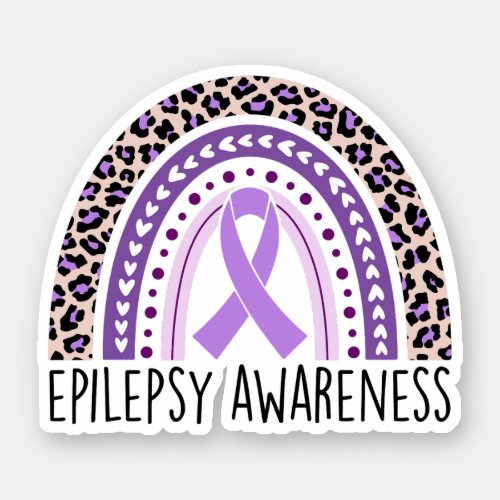 Epilepsy Awareness Rainbow Epilepsy Warrior Sticker