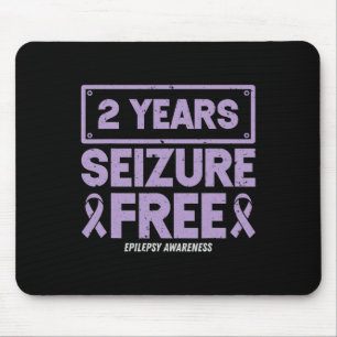 Epilepsy Awareness Ribbon 2 Years Seizure Free Mouse Pad