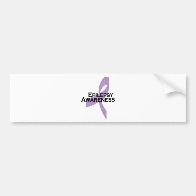 epilepsy awareness ribbon bumper sticker (Front)