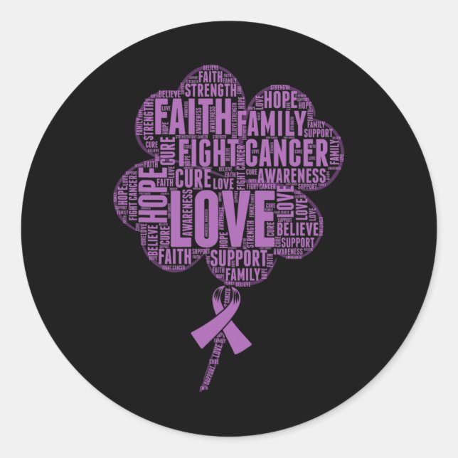 Epilepsy Awareness Ribbon  Classic Round Sticker (Front)