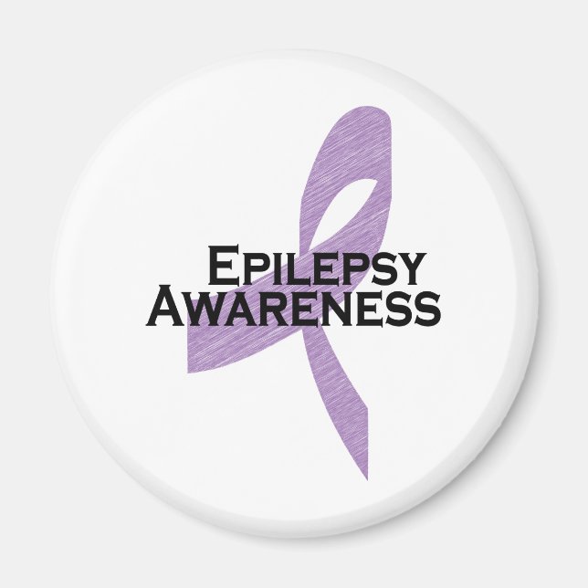 epilepsy awareness ribbon magnet (Front)
