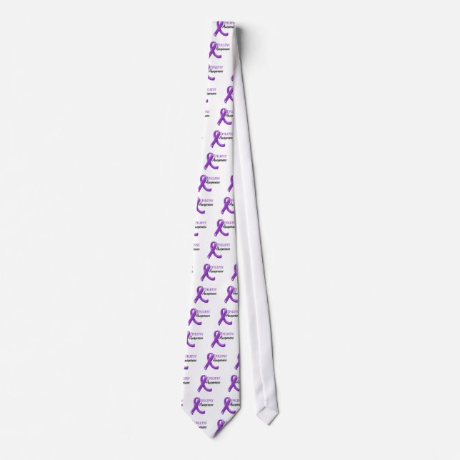 Epilepsy Awareness Ribbon Neck Tie (Front)