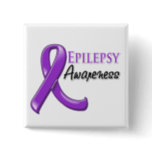 Epilepsy Awareness Ribbon Pinback Button