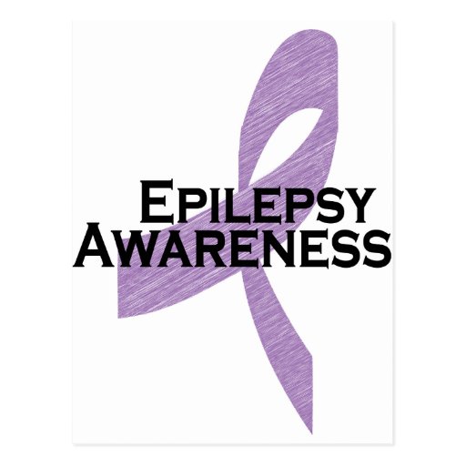 epilepsy awareness ribbon postcard | Zazzle