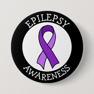 Epilepsy Awareness Ribbon Support   Button