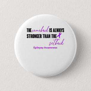 Epilepsy Awareness Ribbon Support Gifts Button