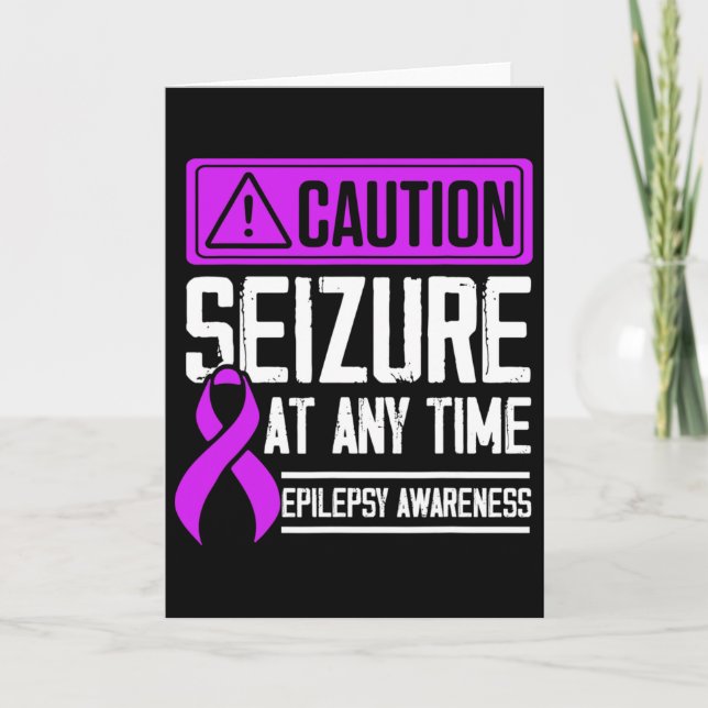 Epilepsy Awareness Seizure Epileptic Warrior Survi Card (Front)