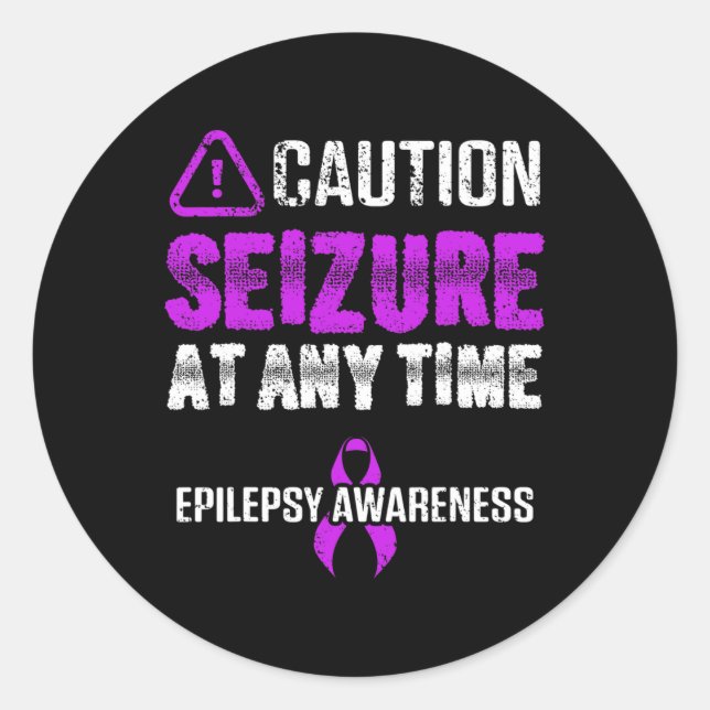 Epilepsy Awareness Seizure Epileptic Warrior Survi Classic Round Sticker (Front)