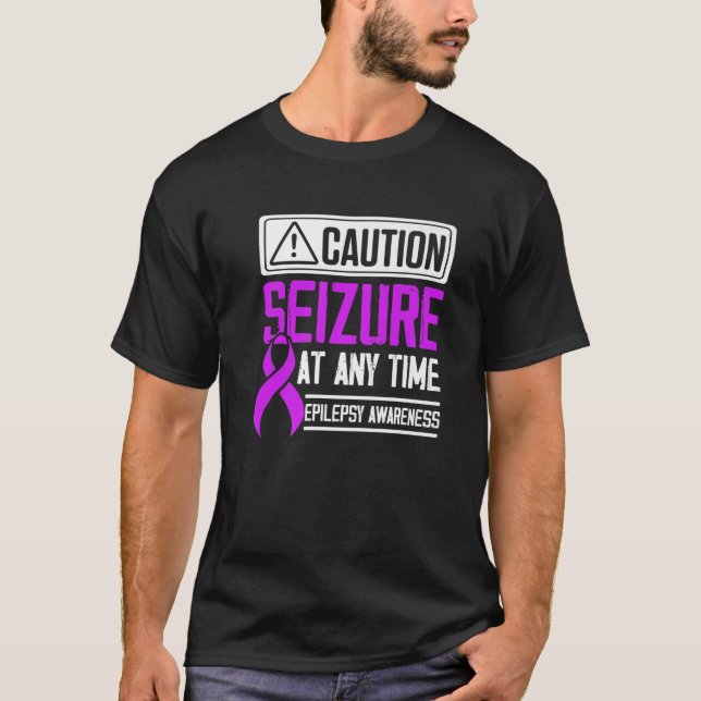 Epilepsy Awareness Seizure Epileptic Warrior Survi T-Shirt (Front)