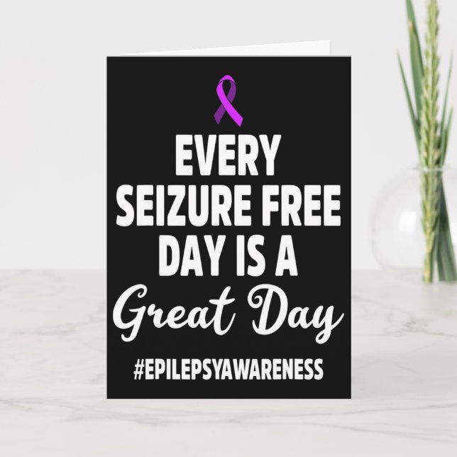 Epilepsy Awareness Seizure Free Epileptic Warrior  Card (Front)