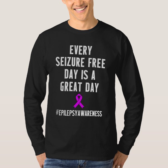Epilepsy Awareness Seizure Free Epileptic Warrior  T-Shirt (Front)