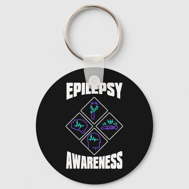 Epilepsy Awareness Specialize Epileptic Warrior Su Keychain (Front)