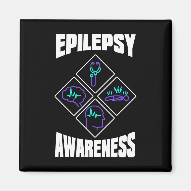 Epilepsy Awareness Specialize Epileptic Warrior Su Magnet (Front)