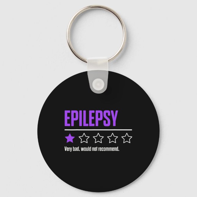 Epilepsy Awareness Succeed Epileptic Warrior Survi Keychain (Front)