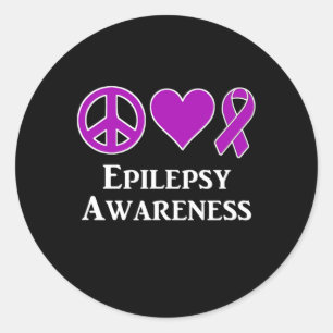 Epilepsy Awareness Support Awareness Tee  Classic Round Sticker
