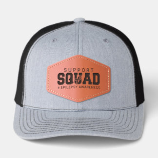 Epilepsy Awareness Support Squad Leather Patch Hat