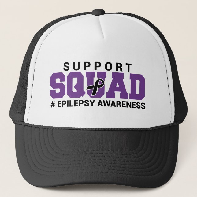 Epilepsy Awareness Support Squad Trucker Hat (Front)