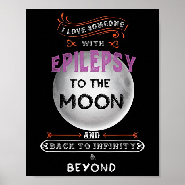 Epilepsy Awareness To The Moon  Poster (Front)