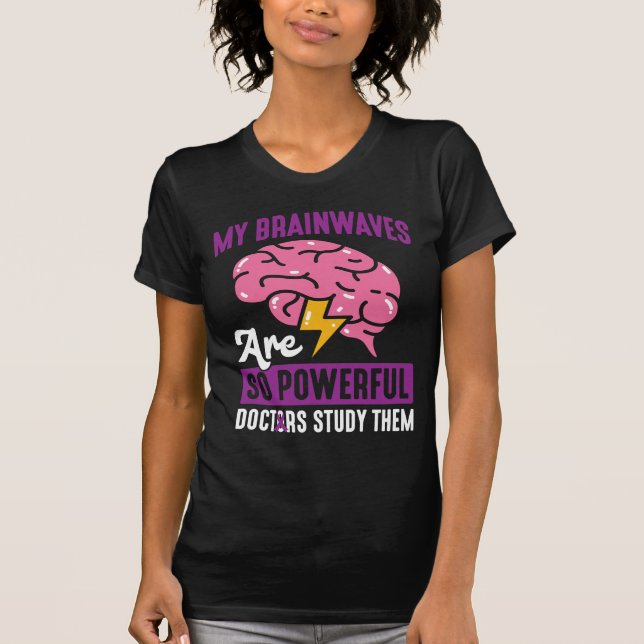 Epilepsy Awareness unique Brain Disease Support T-Shirt (Front)
