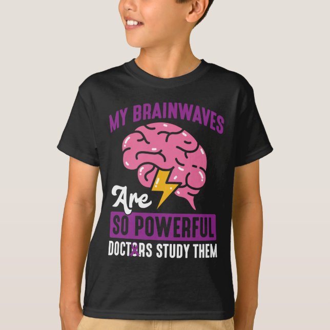 Epilepsy Awareness unique Brain Disease Support T-Shirt (Front)