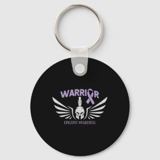 Epilepsy Awareness Warrior Ribbon  Keychain