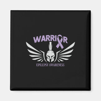 Epilepsy Awareness Warrior Ribbon  Magnet