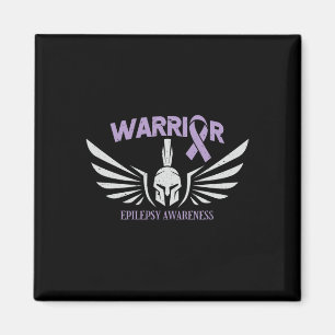 Epilepsy Awareness Warrior Ribbon Magnet