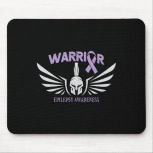 Epilepsy Awareness Warrior Ribbon Mouse Pad