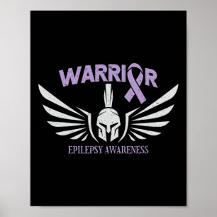 Epilepsy Awareness Warrior Ribbon Poster