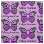 Epilepsy Awareness with Butterfly Ribbon Fabric