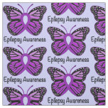Epilepsy Awareness with Butterfly Ribbon Fabric