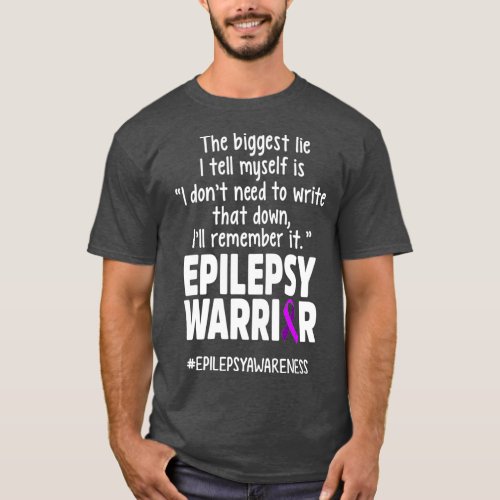 Epilepsy Awareness Write It Epileptic Warrior T_Shirt