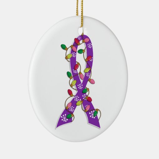 Epilepsy Christmas Lights Ribbon Ceramic Ornament Zazzle