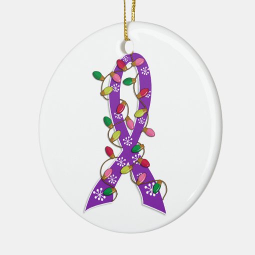 Epilepsy Christmas Lights Ribbon Ceramic Ornament Zazzle