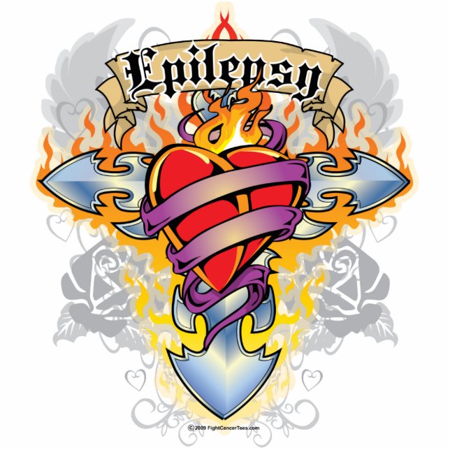 Epilepsy Cross & Heart Cutout (Front)