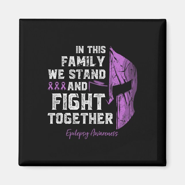 Epilepsy Family Support Awareness Spartan Warrior  Magnet (Front)