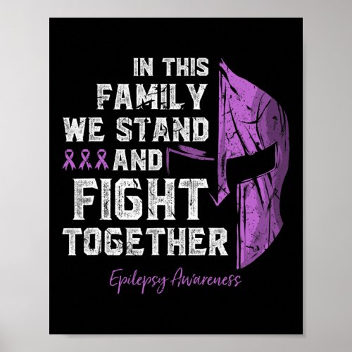 Epilepsy Family Support Awareness Spartan Warrior  Poster