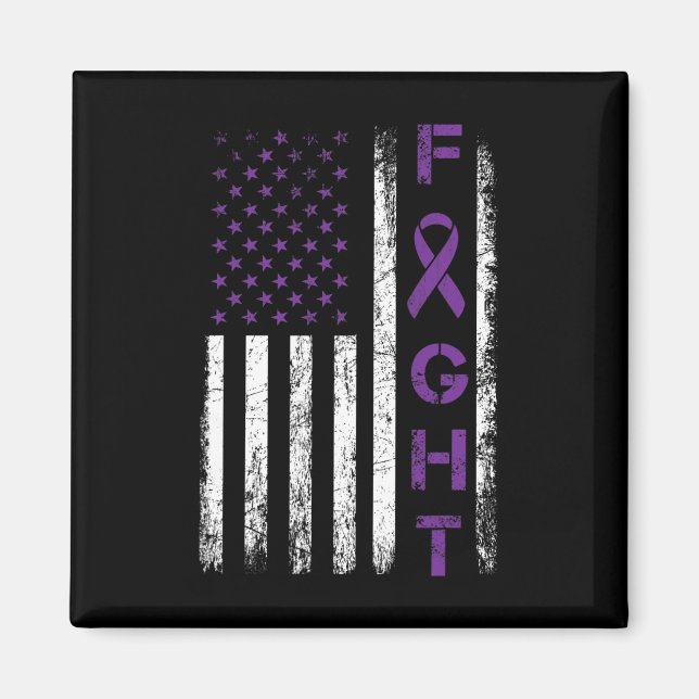 Epilepsy Fighter USA Flag - Fight Epilepsy Awarene Magnet (Front)