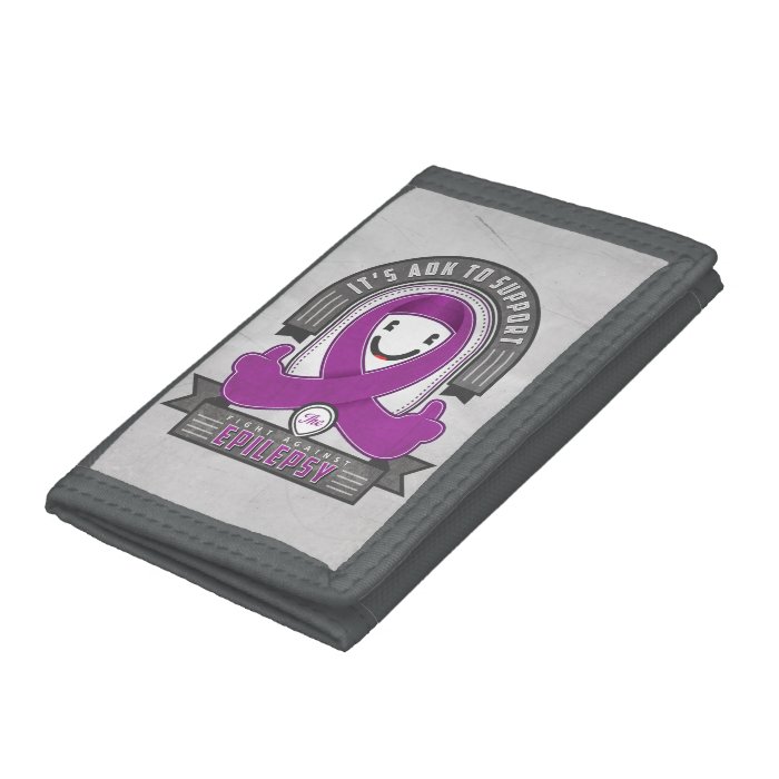 Epilepsy   It's AOK Retro Charity Ribbon   Wallet