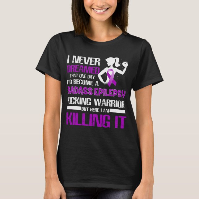 epilepsy kicking warrior women T-Shirt (Front)