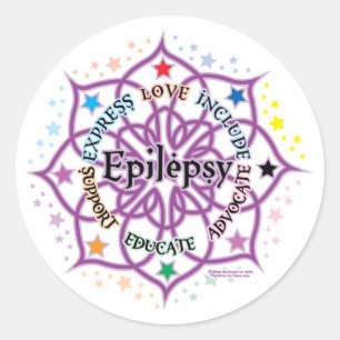 Epilepsy Lotus Classic Round Sticker
