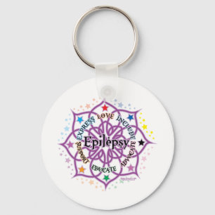 Epilepsy Lotus Keychain