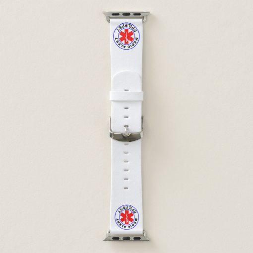 Epilepsy Medic alert Apple Watch Band Zazzle